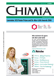 CHIMIA Vol. 63 No. 4 (2009): Laureates: SCS Poster Prizes and Dr.-Max-Lüthi-Awards 2008